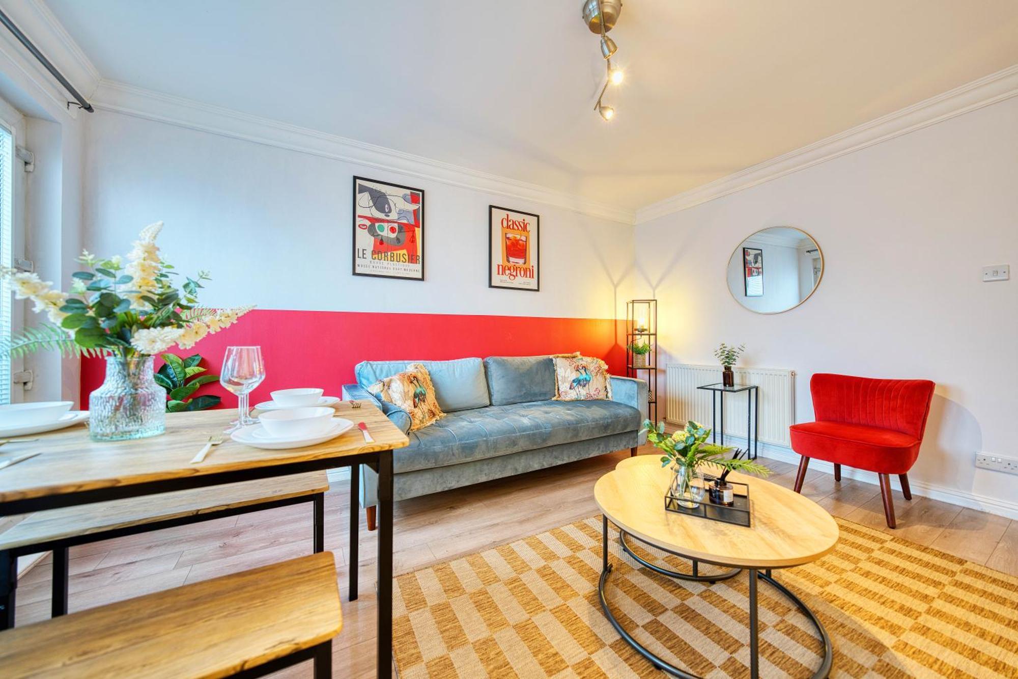 Modern 2 Bed Flat With Free Parking Apartment Glasgow Bagian luar foto