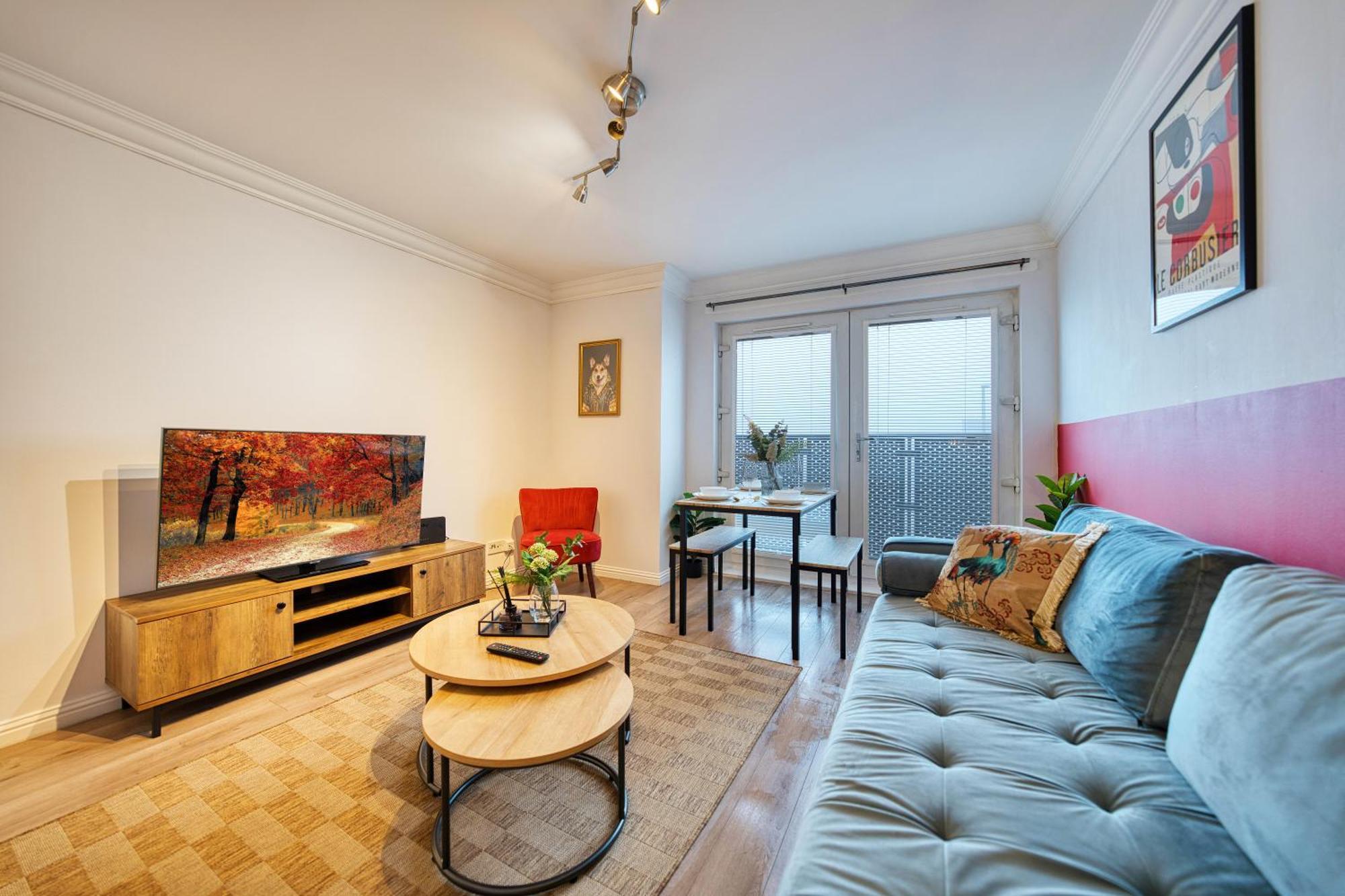 Modern 2 Bed Flat With Free Parking Apartment Glasgow Bagian luar foto